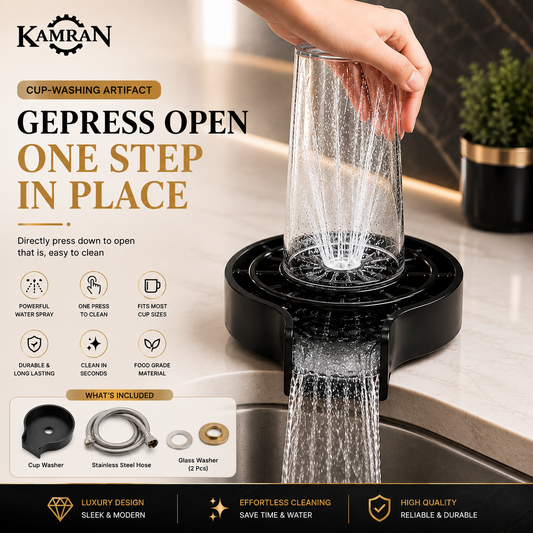 Premium Glass & Cup Washer with Stainless Steel Flexible pipe