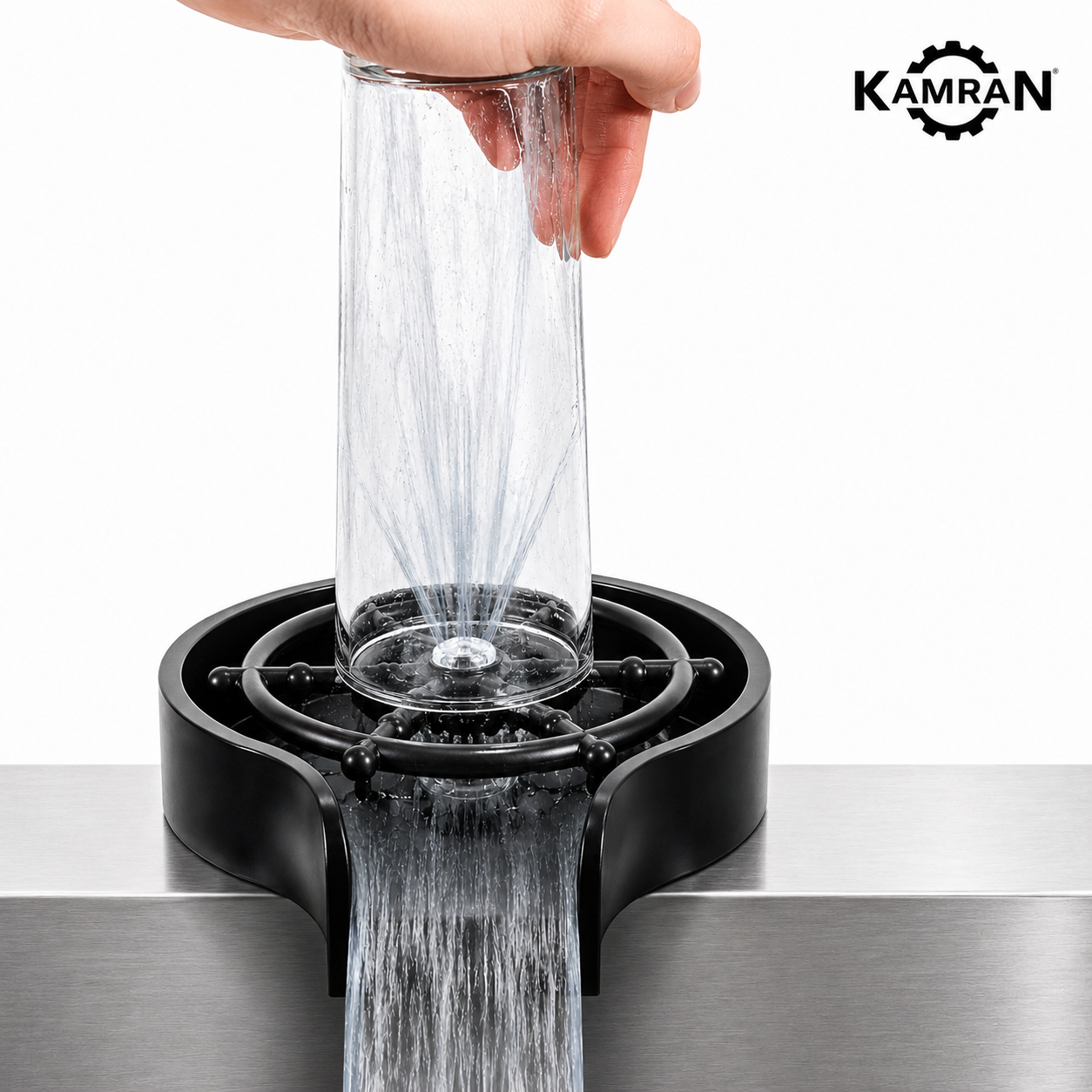 Premium Glass & Cup Washer with Stainless Steel Flexible pipe
