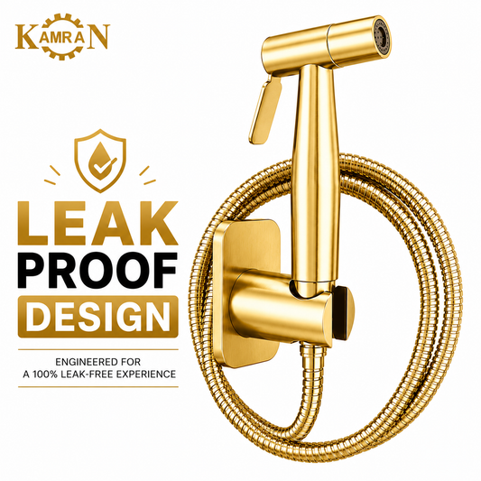 Golden 304 Stainless Steel Muslim Shower Set – Handheld Bidet Sprayer